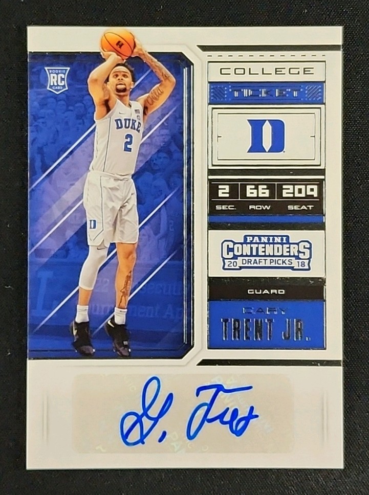 2018 Panini Contenders Draft Variation Gary Trent Jr. ROOKIE AUTO