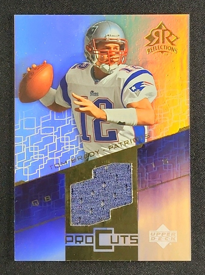 2004 Upper Deck Reflections Pro Cuts Gold Tom Brady PATCH #PC-TB MBA AUTH