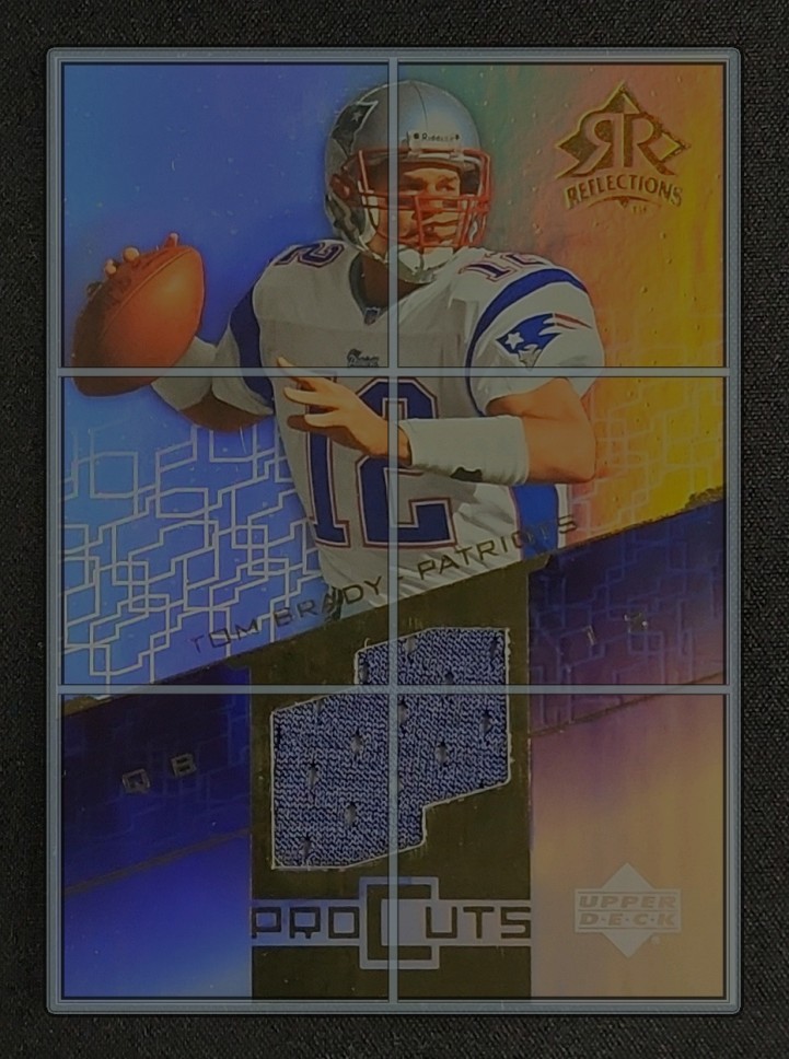 2004 Upper Deck Reflections Pro Cuts Gold Tom Brady PATCH #PC-TB MBA AUTH