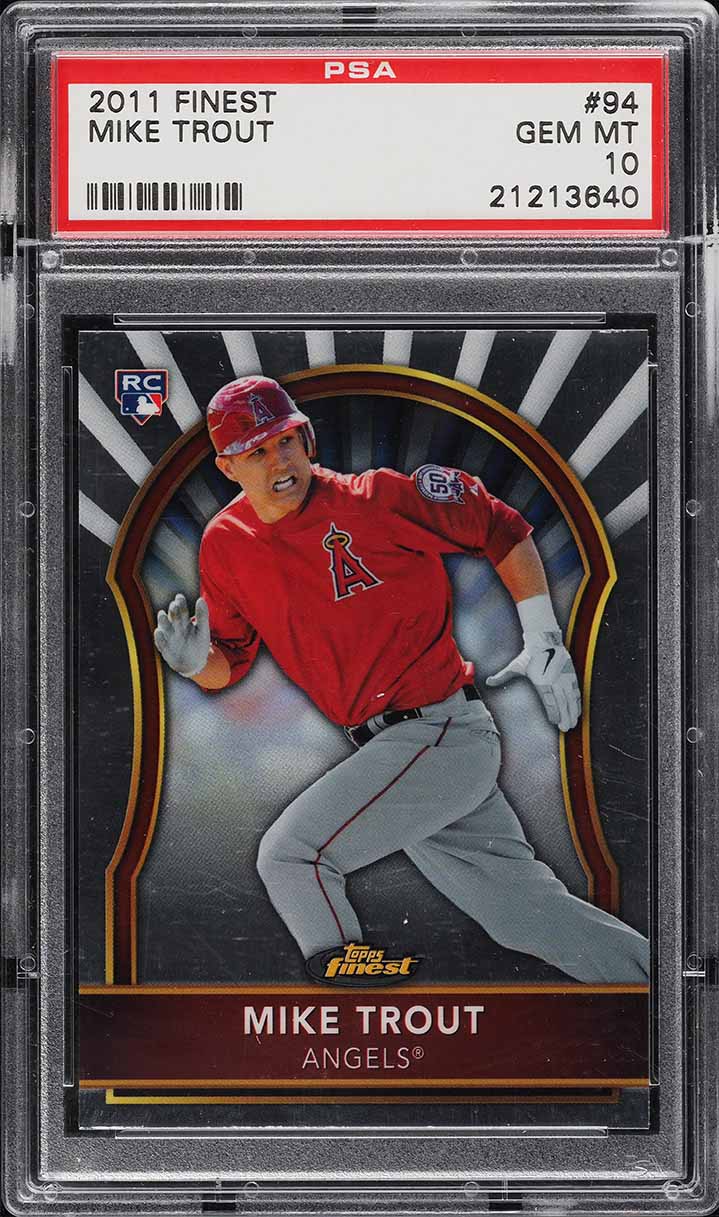 2011 Finest Mike Trout ROOKIE #94 PSA 10 GEM MINT
