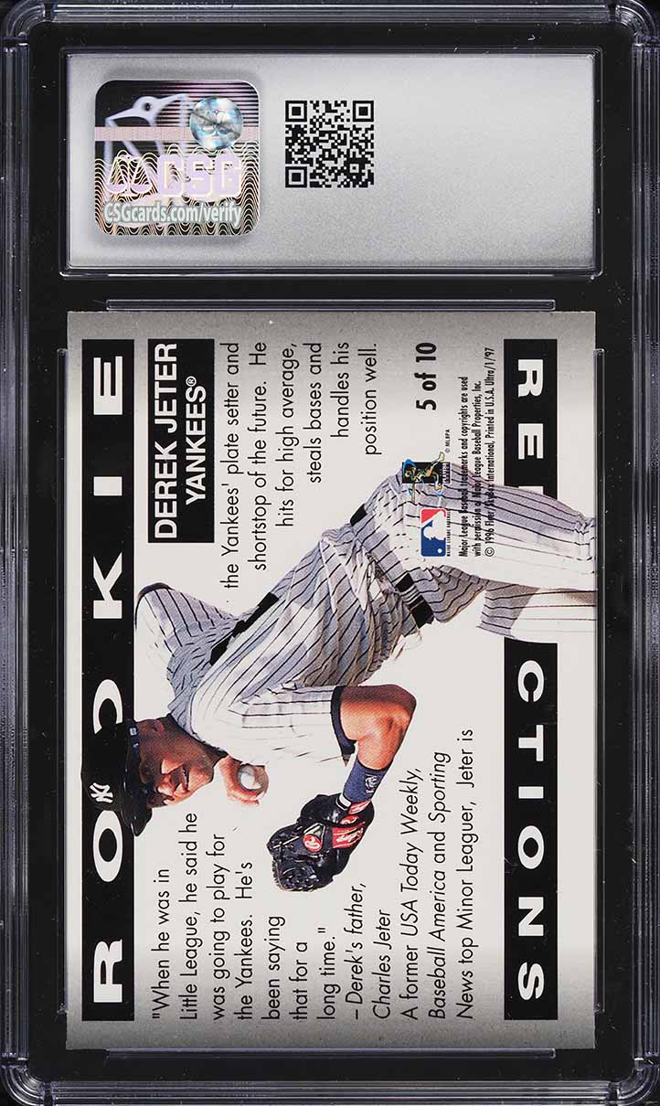 1997 Ultra Rookie Reflections Derek Jeter #5 CSG 8.5 NM-MT+