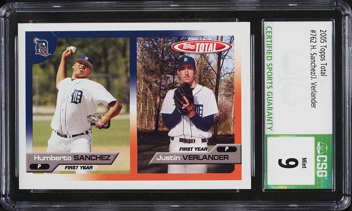 2005 Topps Total Justin Verlander ROOKIE #762 CSG 9 MINT