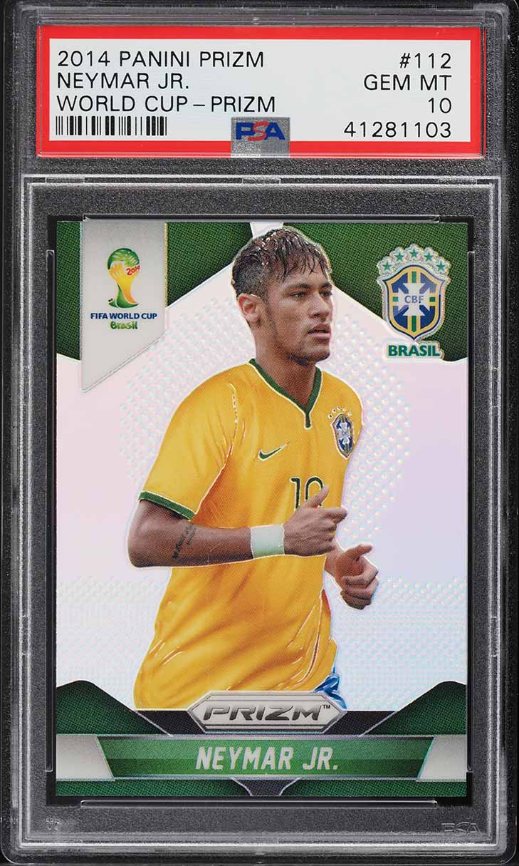 2014 Panini Prizm World Cup Silver Prizms Neymar Jr. #112 PSA 10 GEM MINT