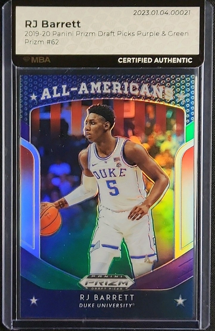 2019 Panini Contenders Optic Gold RJ Barrett ROOKIE AUTO 1/10 #113