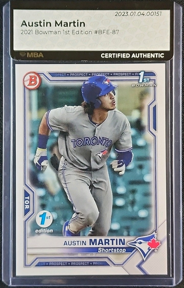 2021 Bowman 1st Edition Austin Martin ROOKIE #BFE-87 MBA AUTH