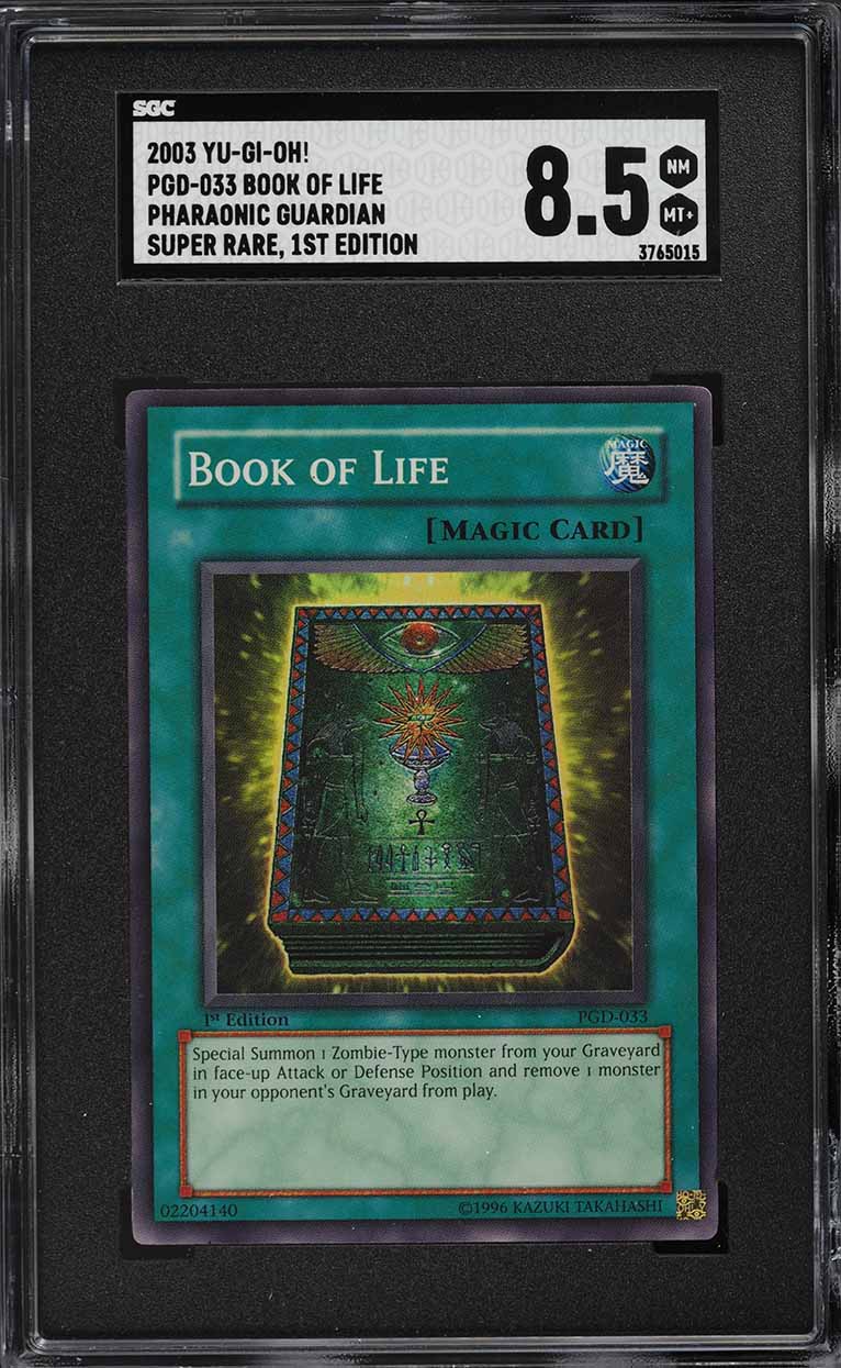 2003 Yu-Gi-Oh! PGD 1st Edition Super Rare Book Of Life #PGD-033 SGC 8.5 NM-MT+