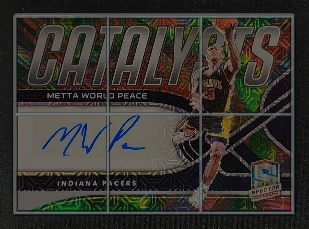 2021 Panini Spectra Catalysts Metta World Peace AUTO /25 #CAS-MWP MBA AUTH