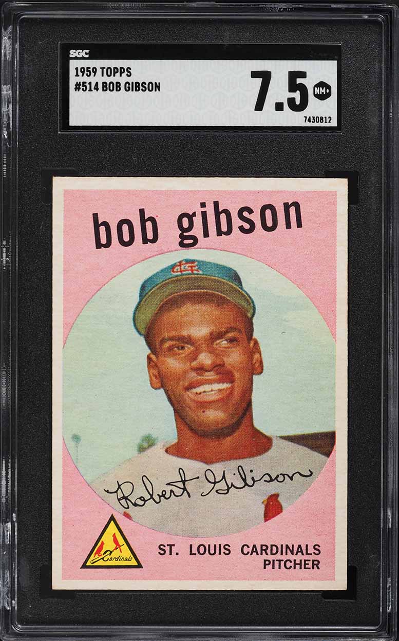 1959 Topps Bob Gibson ROOKIE #514 SGC 7.5 NRMT+ (PWCC-S)