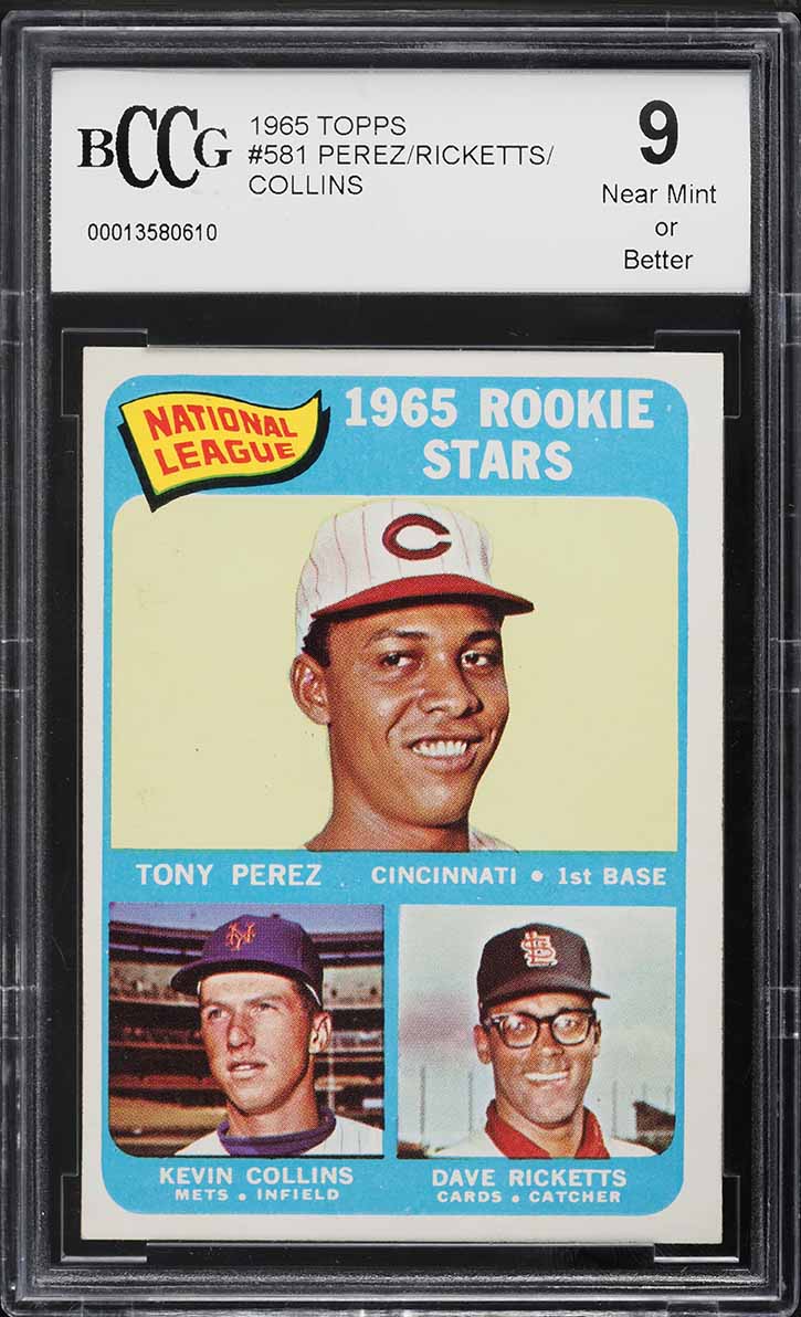 1965 Topps Tony Perez SP ROOKIE #581 BCCG 9