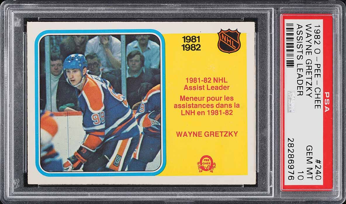 1982 O-Pee-Chee Hockey Wayne Gretzky ASSISTS LDRS #240 PSA 10 GEM MINT