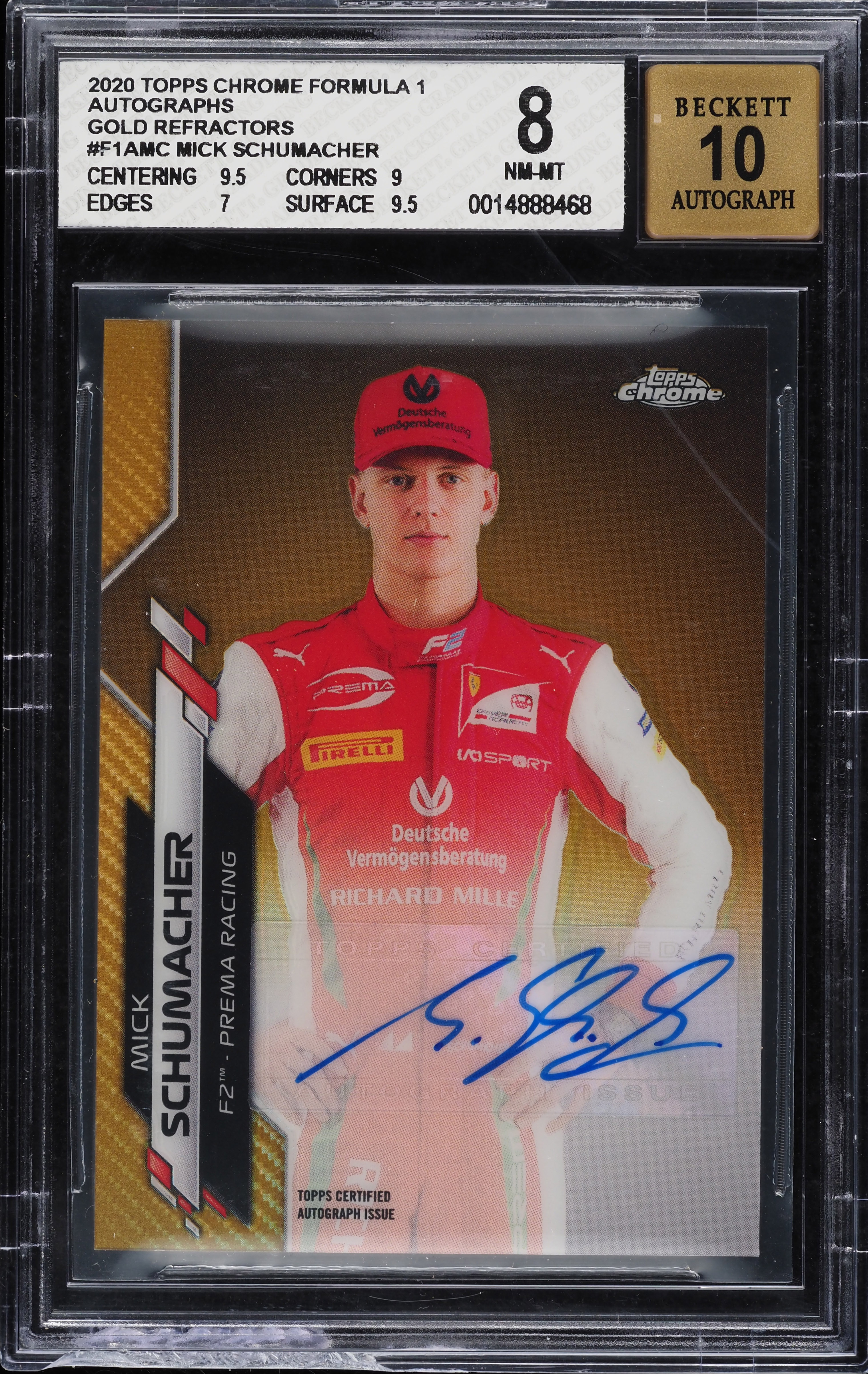 2020 topps chrome MICK Schumacher psa10