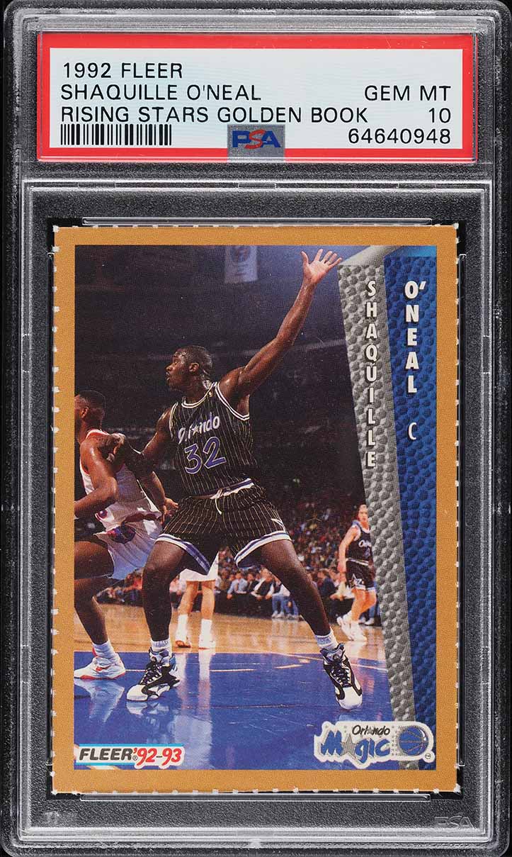 1992 Fleer Rising Stars Golden Book Shaquille O'Neal ROOKIE PSA 10