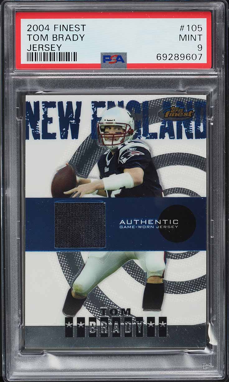 2004 Finest Jersey Tom Brady PATCH #105 PSA 9 MINT