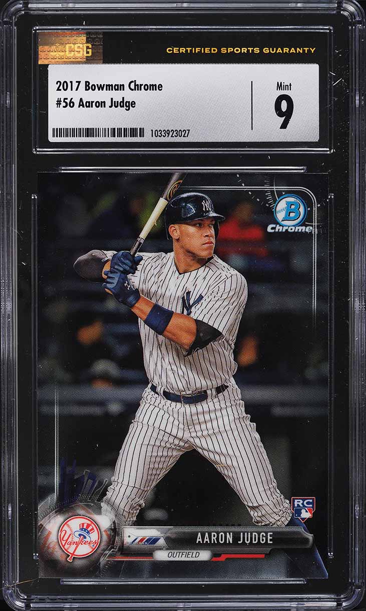 2017 Bowman Chrome Aaron Judge ROOKIE #56 CSG 9 MINT