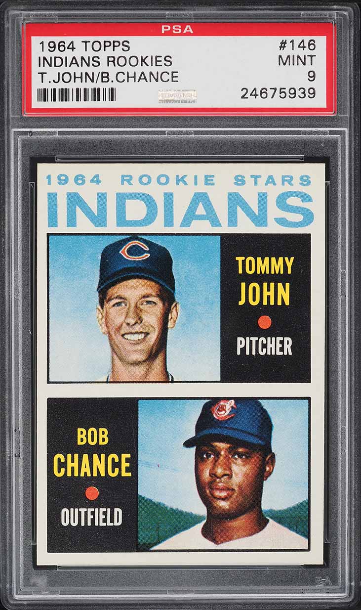 1964 Topps Tommy John ROOKIE #146 PSA 9 MINT