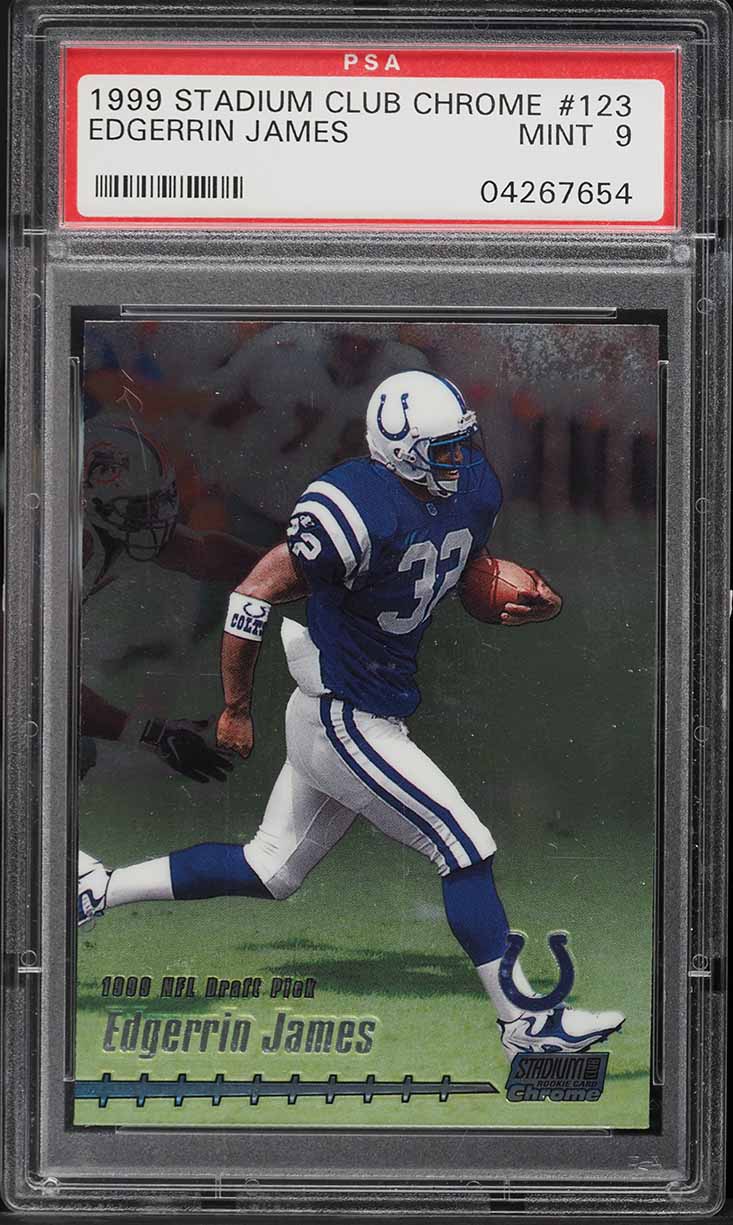 1999 Stadium Club Chrome Edgerrin James ROOKIE #123 PSA 9 MINT
