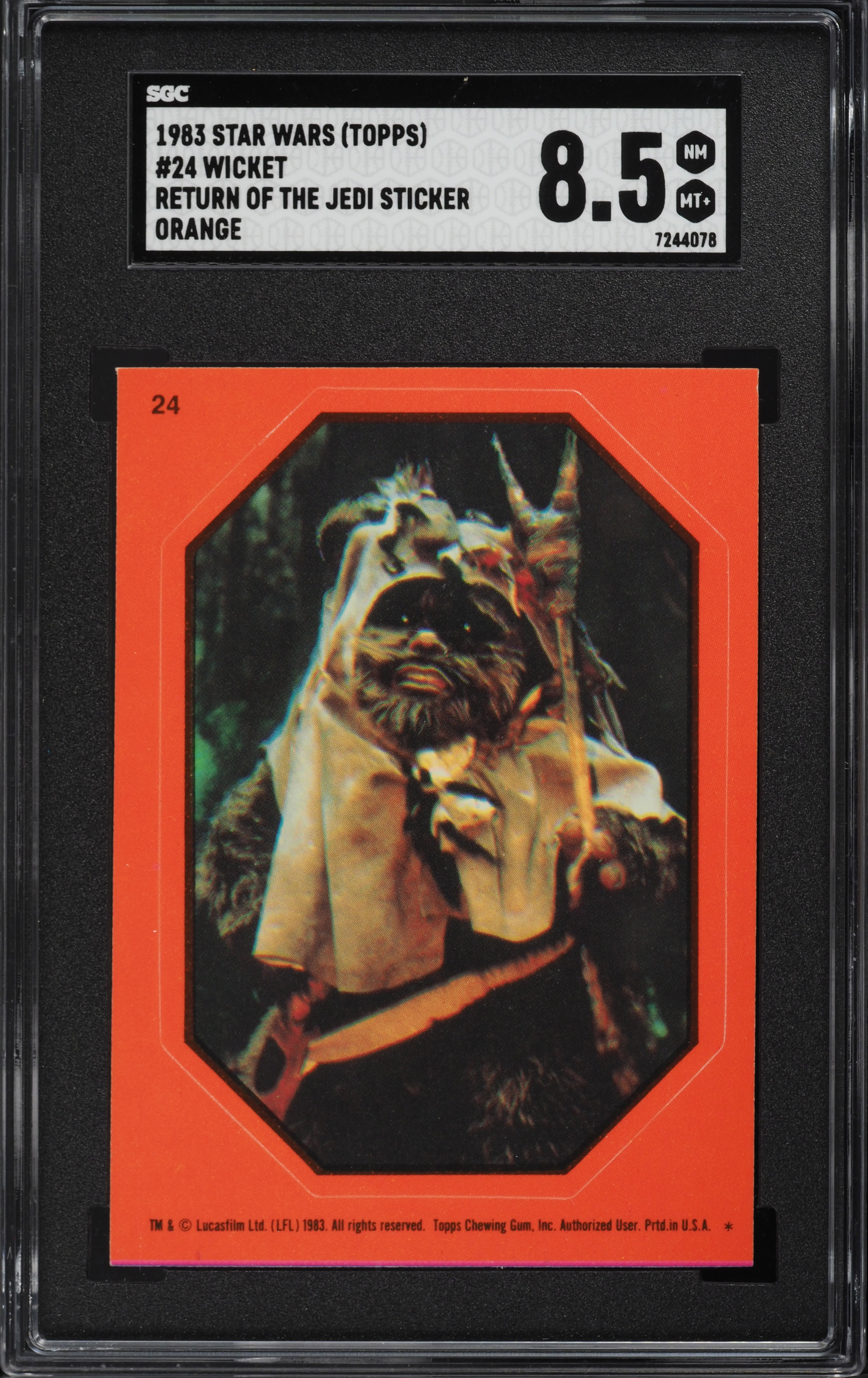 1983 Star Wars メカ・カード 29 Myojo Noodle 1983 Topps Star Wars Return Of The Jedi Stickers Orange Wicket #24