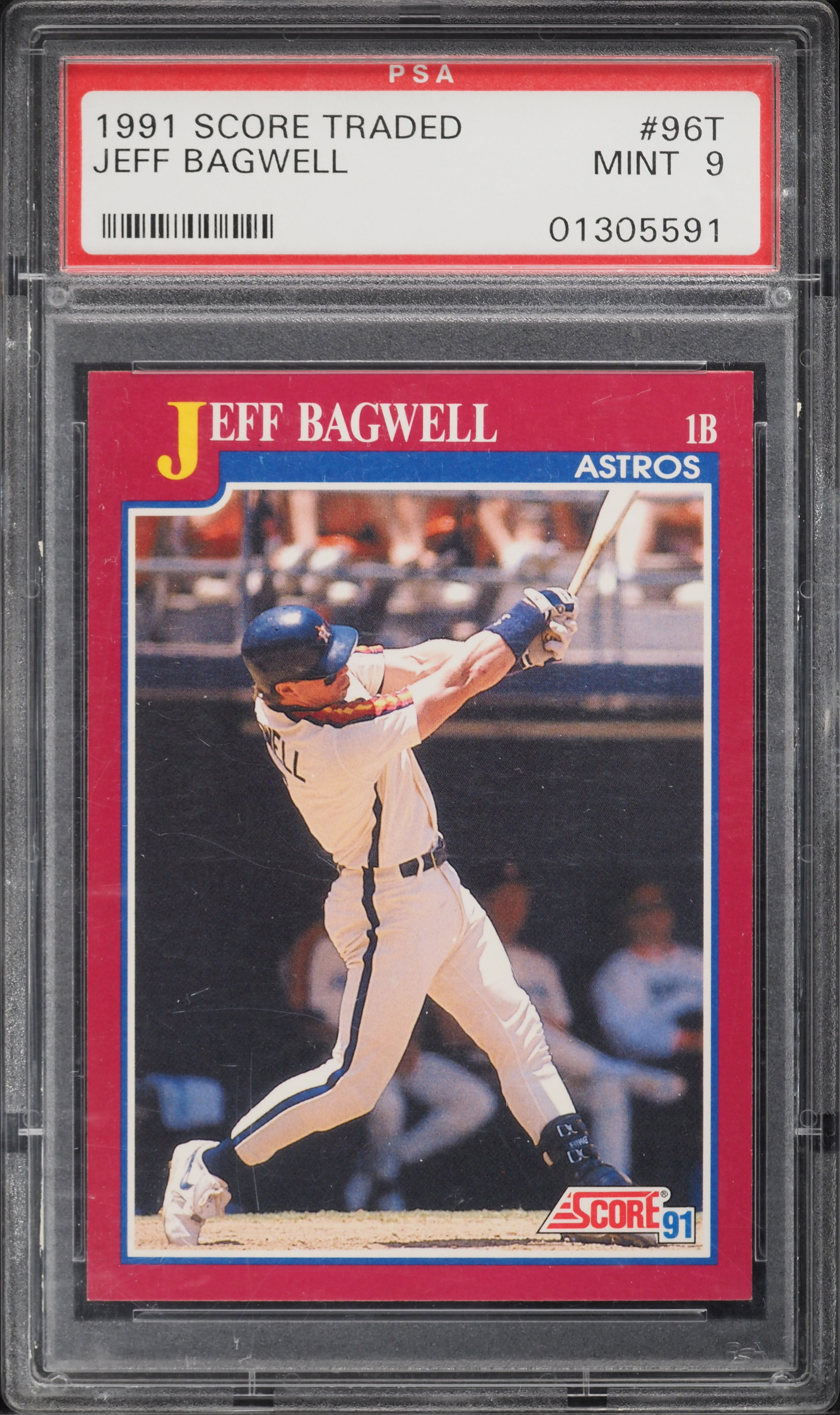 1991 Score Traded Jeff Bagwell ROOKIE #96T PSA 9 MINT on Fanatics