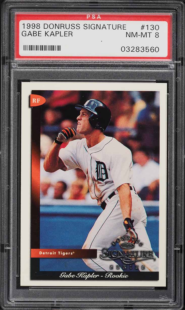 1998 Donruss Signature Gabe Kapler ROOKIE #130 PSA 8 NM-MT