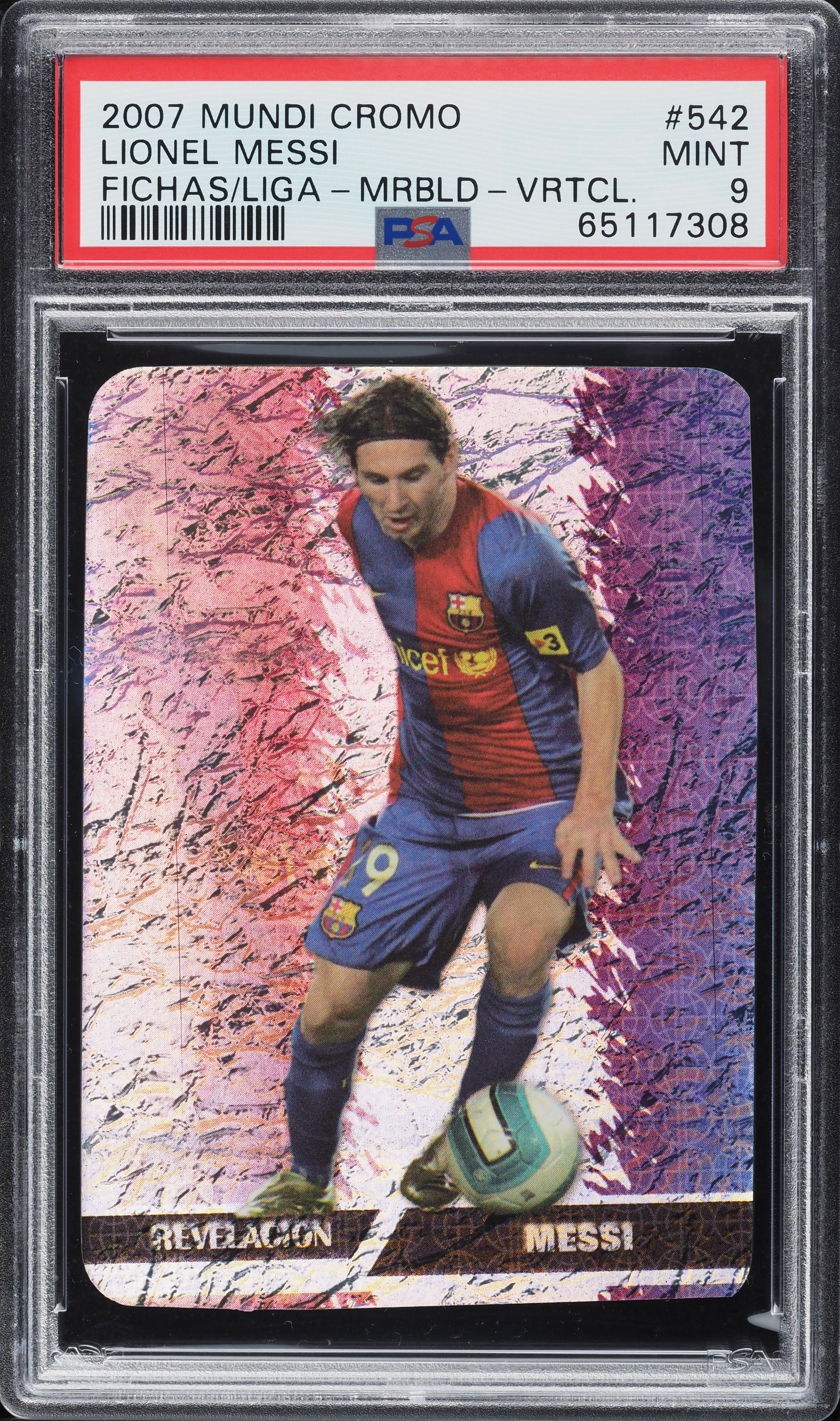 2007 Mundicromo Las Fichas De La Liga Marbled Vertical Lionel