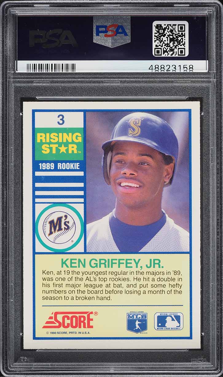 1990 Score Rising Stars Ken Griffey Jr. #3 PSA 8 NM-MT