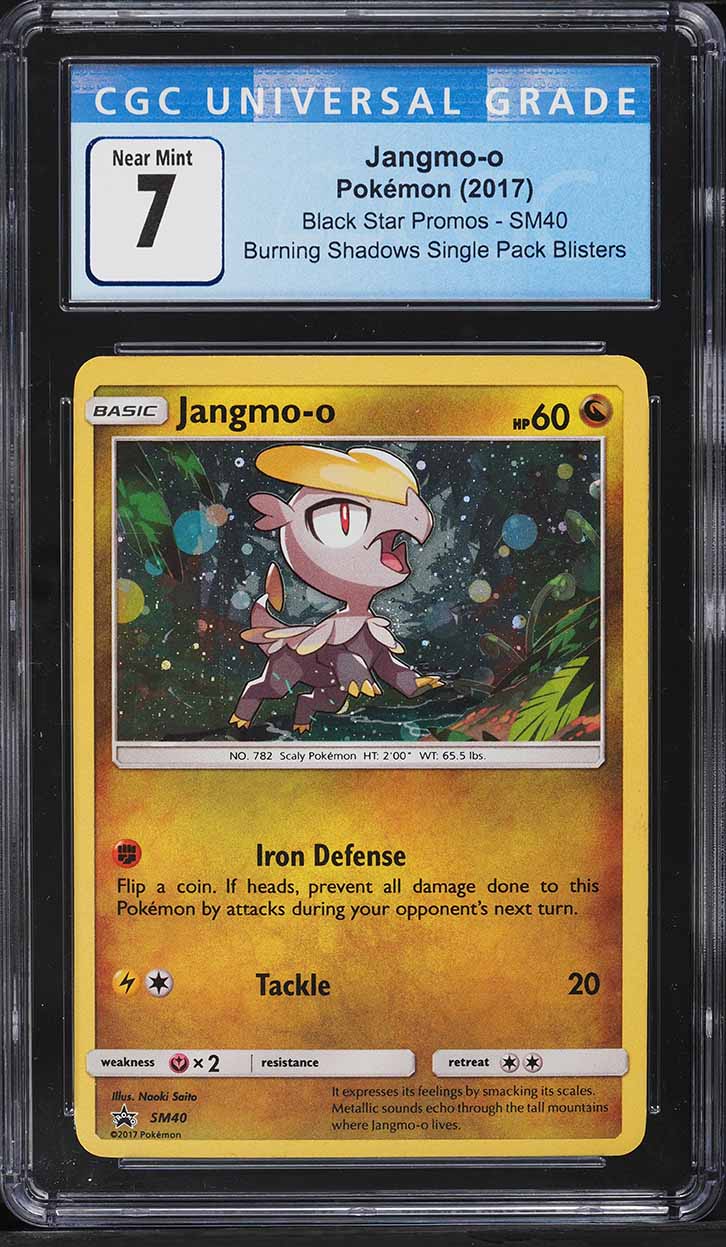 2017 Pokemon Sun & Moon Black Star Promo Burning Shadows Jangmo-o #SM40 CGC 7
