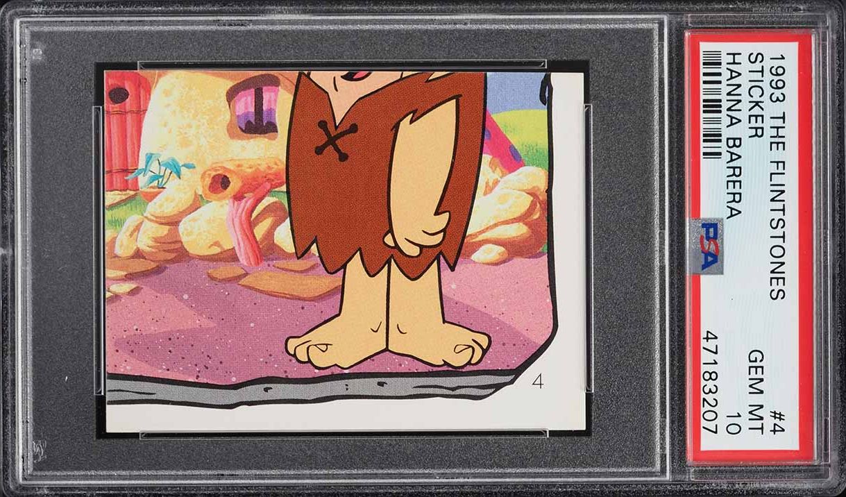 1993 Hanna Barera Stickers The Flintstones #4 PSA 10 GEM MINT