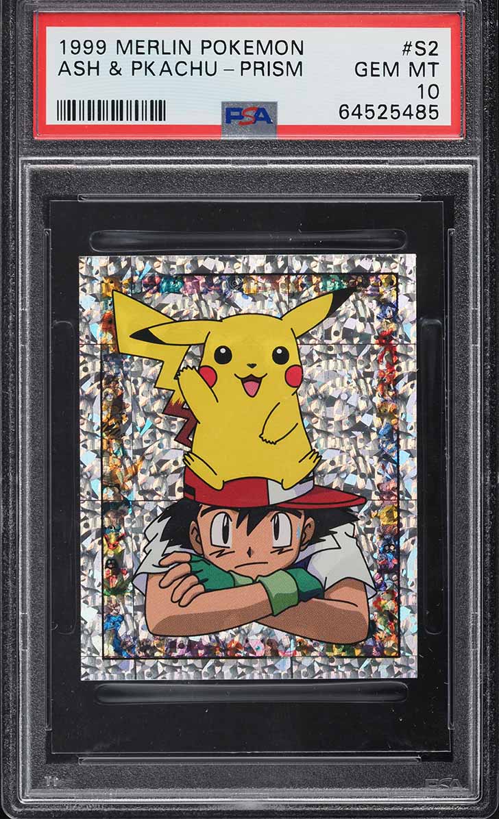 1999 Merlin Pokemon Prism Ash & Pikachu #S2 PSA 10 GEM MINT