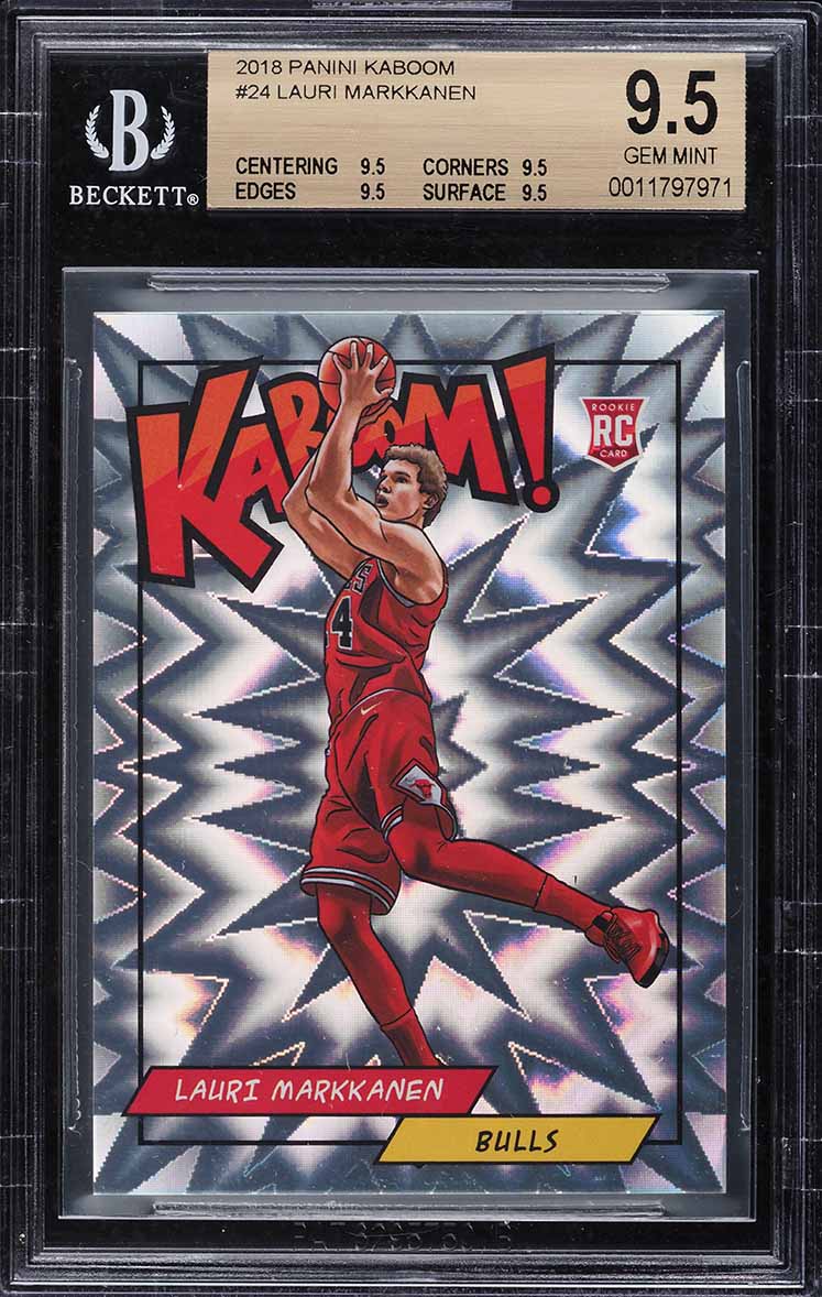 2018 Panini Kaboom! Lauri Markkanen ROOKIE #24 BGS 9.5 GEM MINT