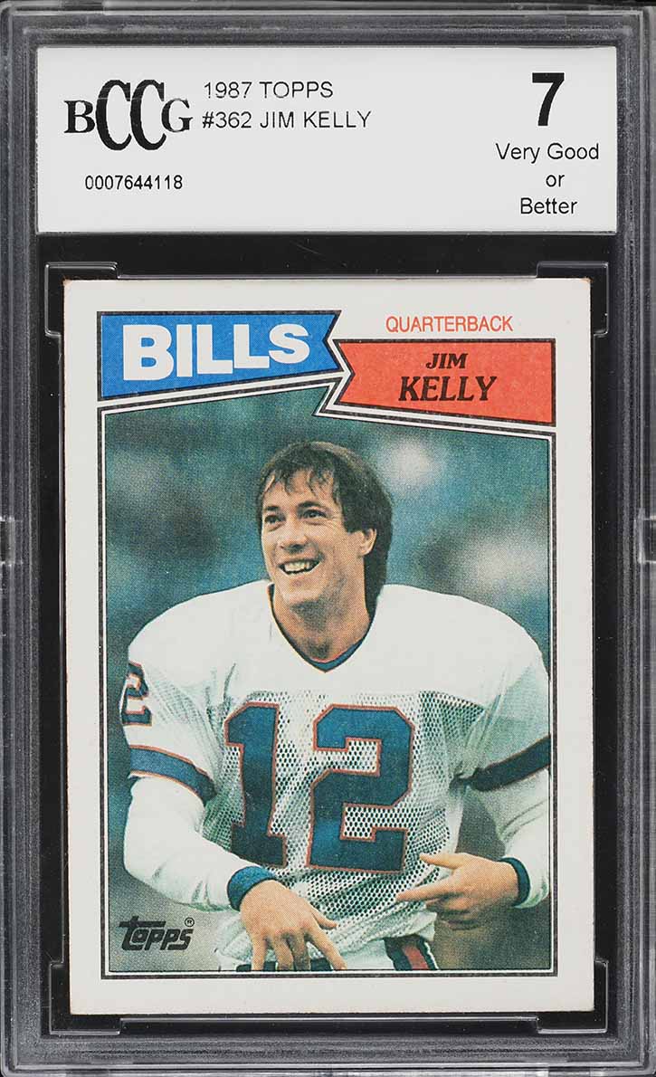 1987 Topps Football Jim Kelly ROOKIE #362 BCCG 7