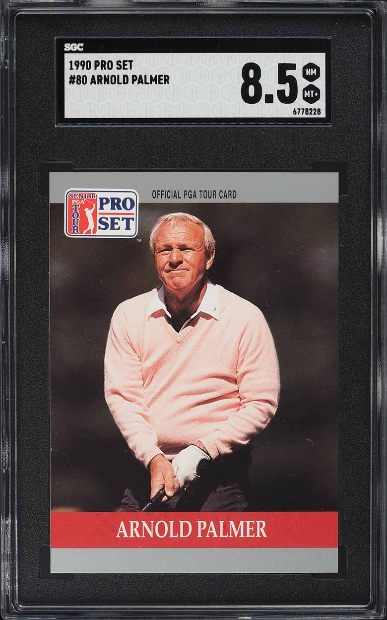 1990 Pro Set PGA Tour Golf Arnold Palmer #80 SGC 8.5 NM-MT+
