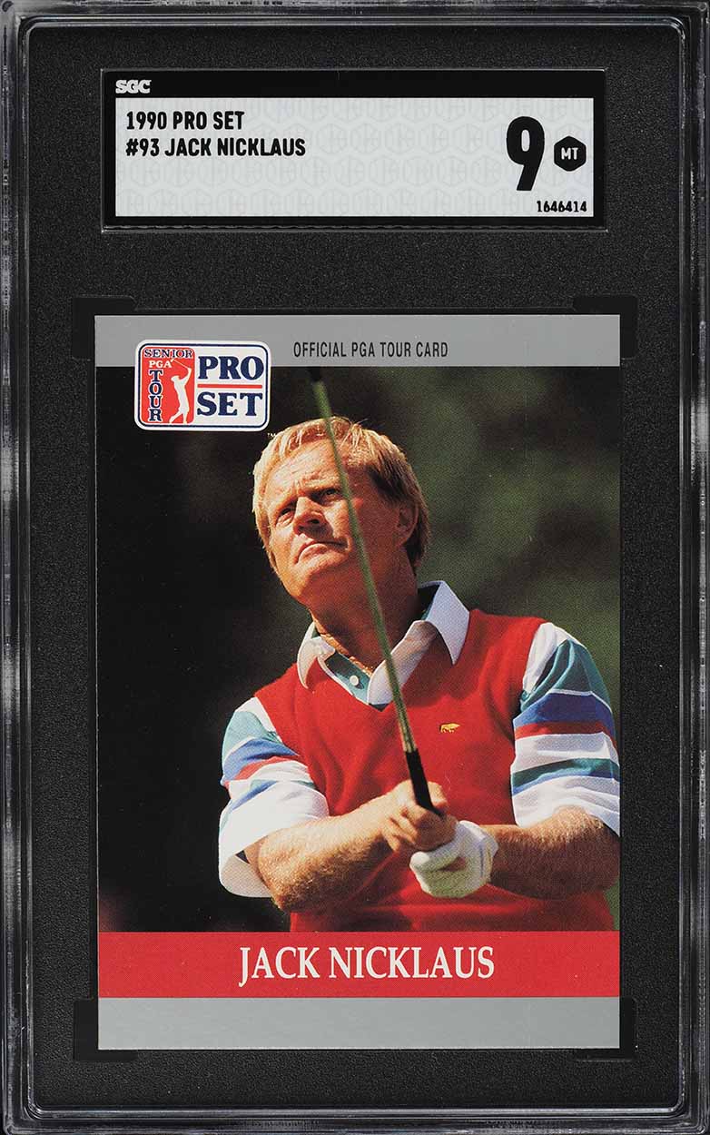 1990 Pro Set PGA Tour Golf Jack NIcklaus #93 SGC 9 MINT