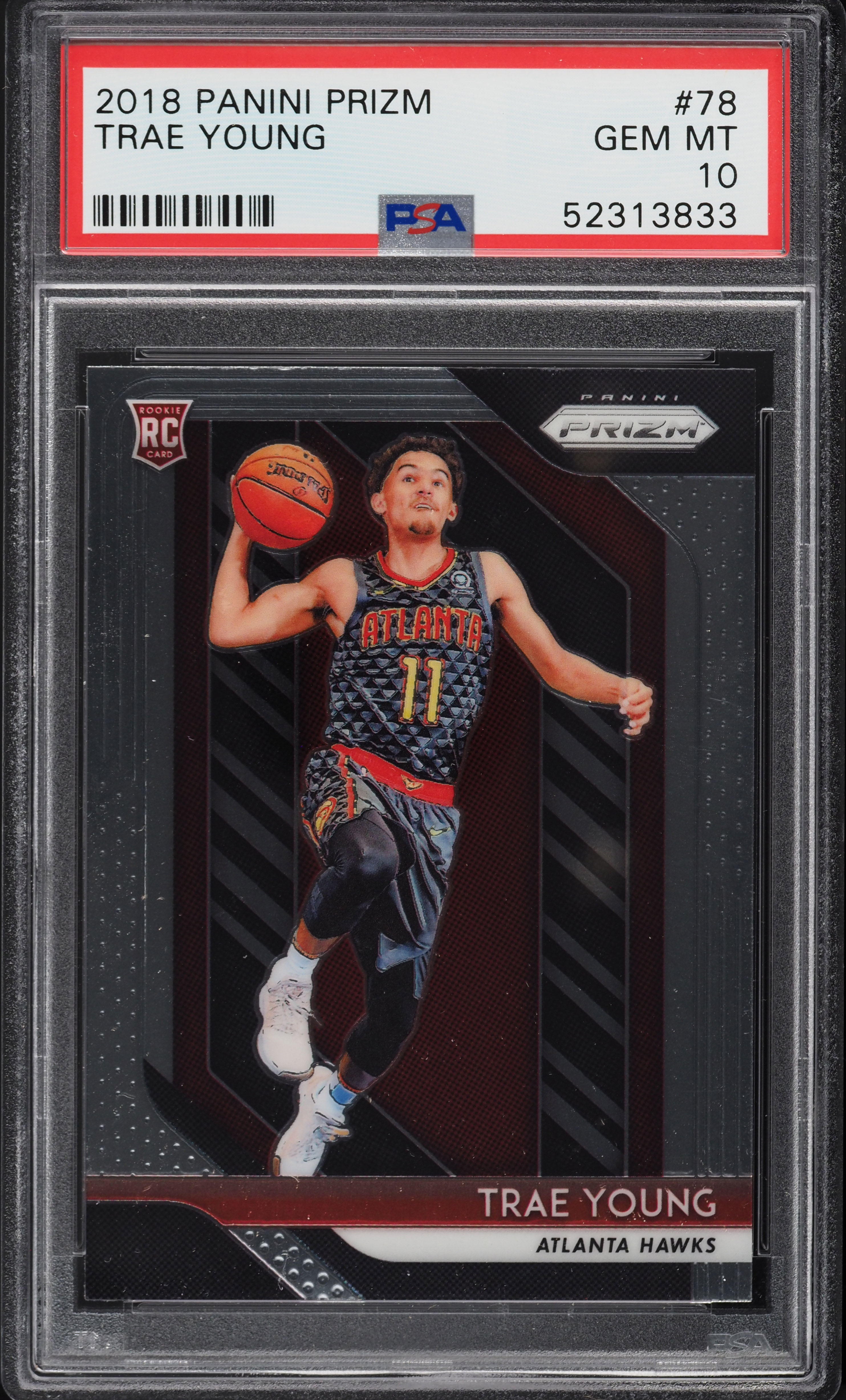 2018 Panini Prizm Trae Young ROOKIE #78 PSA 10 GEM MINT on