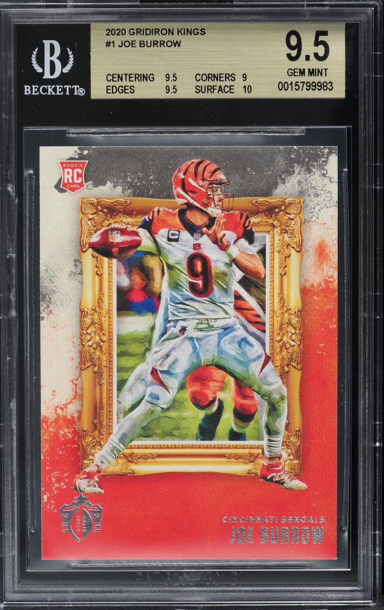 2020 Panini Chronicles Gridiron Kings Joe Burrow ROOKIE #GK-1 BGS 9.5 GEM MINT