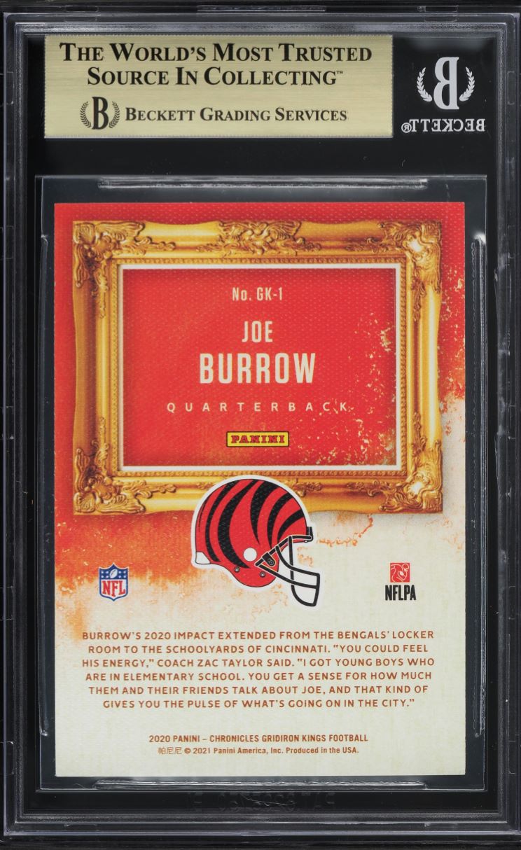 2020 Panini Chronicles Gridiron Kings Joe Burrow ROOKIE #GK-1 BGS 9.5 GEM MINT