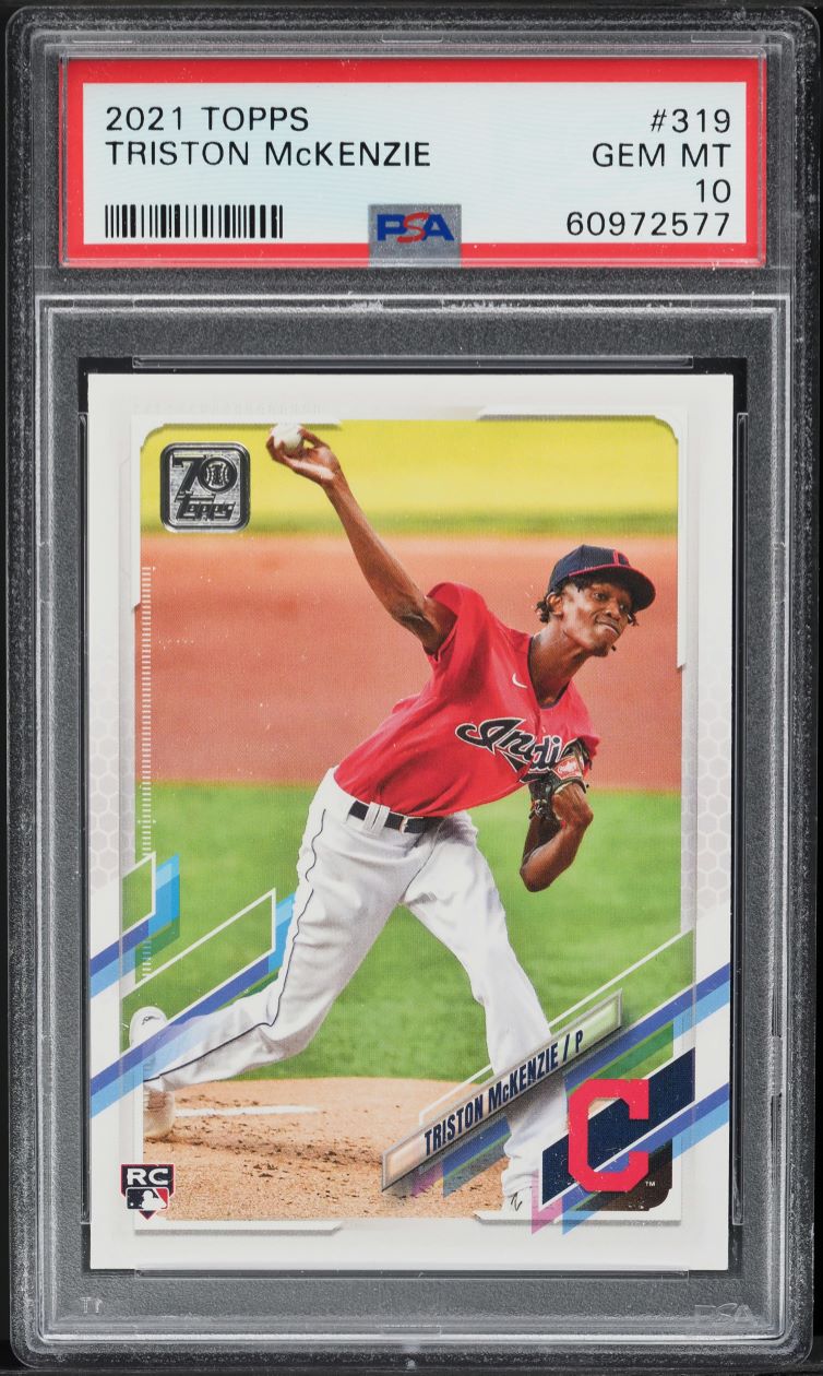 2021 Topps Triston McKenzie ROOKIE #319 PSA 10 GEM MINT