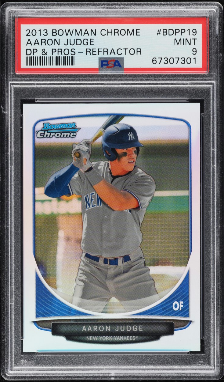 2013 Bowman Chrome Draft Refractor Aaron Judge ROOKIE #BDPP19 PSA 9 MINT
