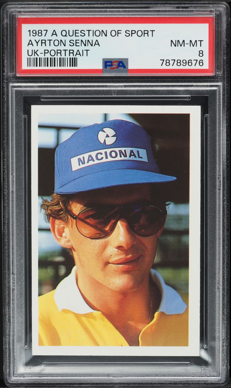 1987 A Question Of Sport UK Portrait Ayrton Senna ROOKIE PSA 8 NM-MT