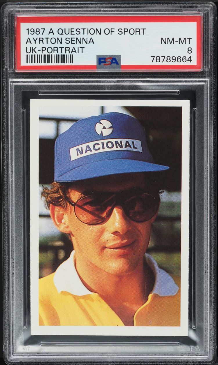 1987 A Question Of Sport UK Portrait Ayrton Senna ROOKIE PSA 8 NM-MT