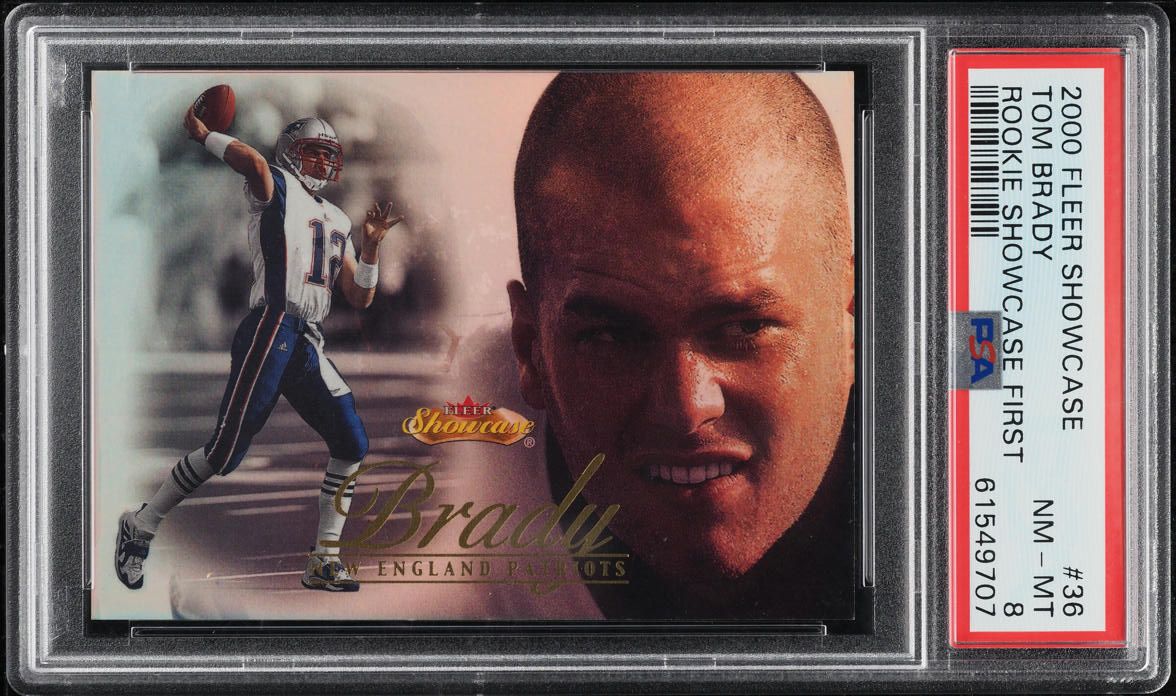2000 Fleer Showcase First Tom Brady ROOKIE /250 #36 PSA 8 NM-MT