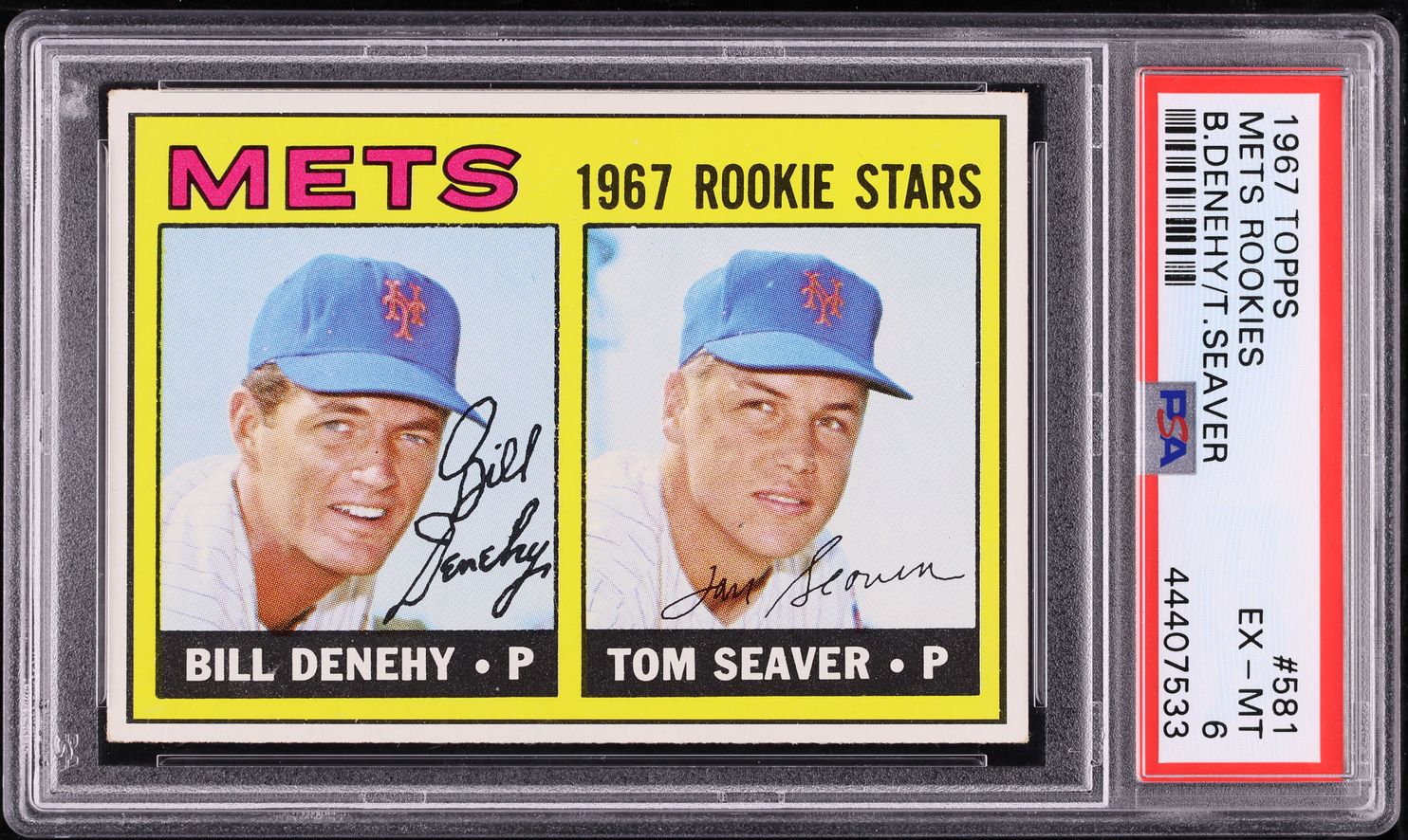 1967 Topps Tom Seaver ROOKIE #581 PSA 6 EXMT