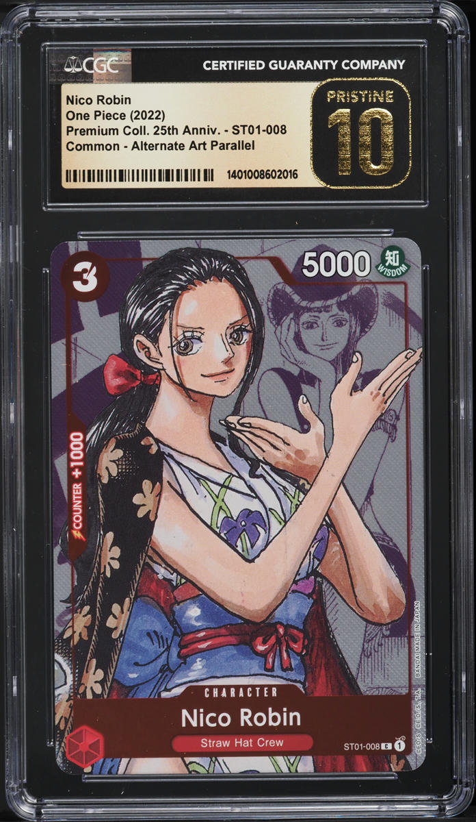 2022 One Piece Premium 25th Anniversary Nico Robin #ST01-008 CGC