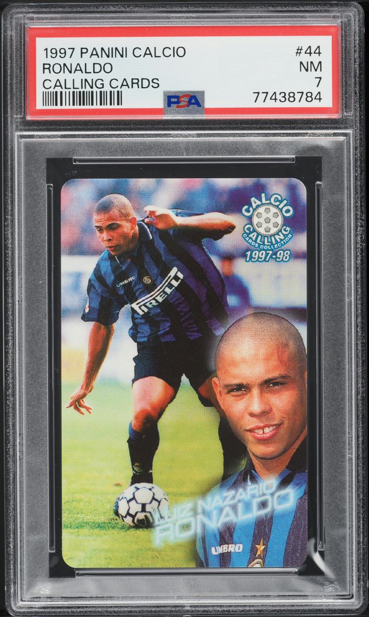 1997 Panini Calcio Calling Cards Ronaldo #44 PSA 7 NRMT on