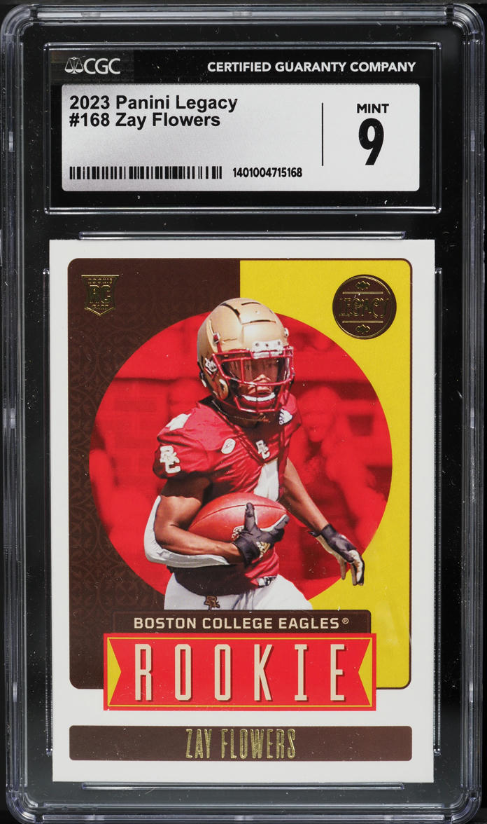 2023 Panini Legacy Zay Flowers ROOKIE #168 CGC 9 MINT
