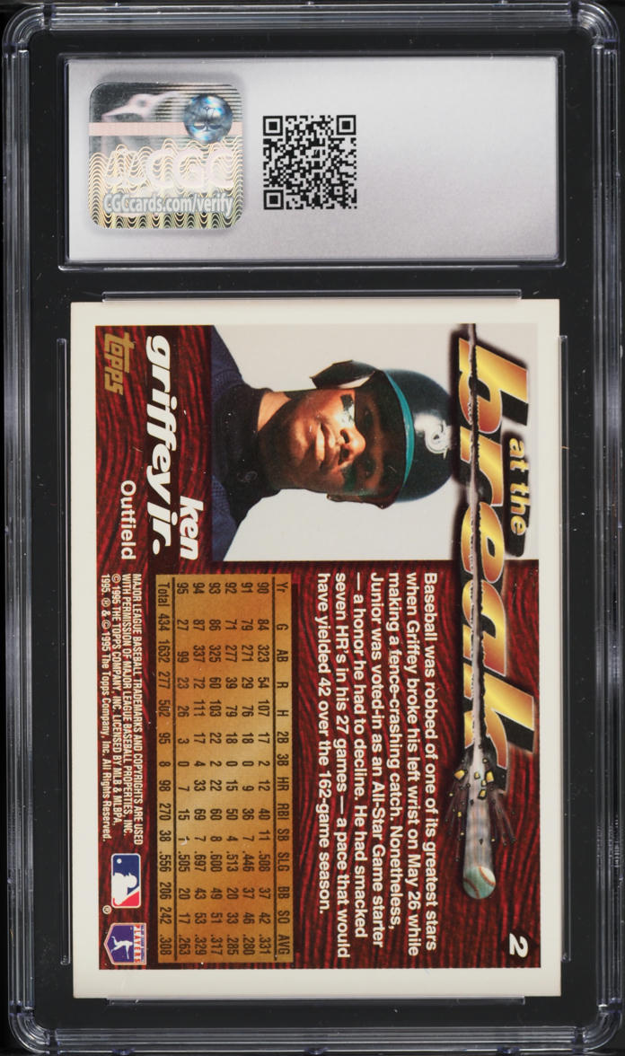 1995 Topps Traded & Rookies Ken Griffey Jr. #2 CGC 9 MINT on