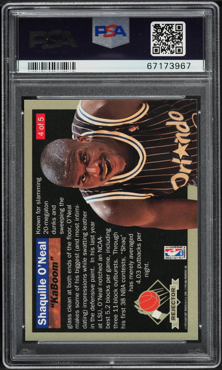 1992 Ultra Rejectors Shaquille O'Neal ROOKIE #4 PSA 10 GEM MINT