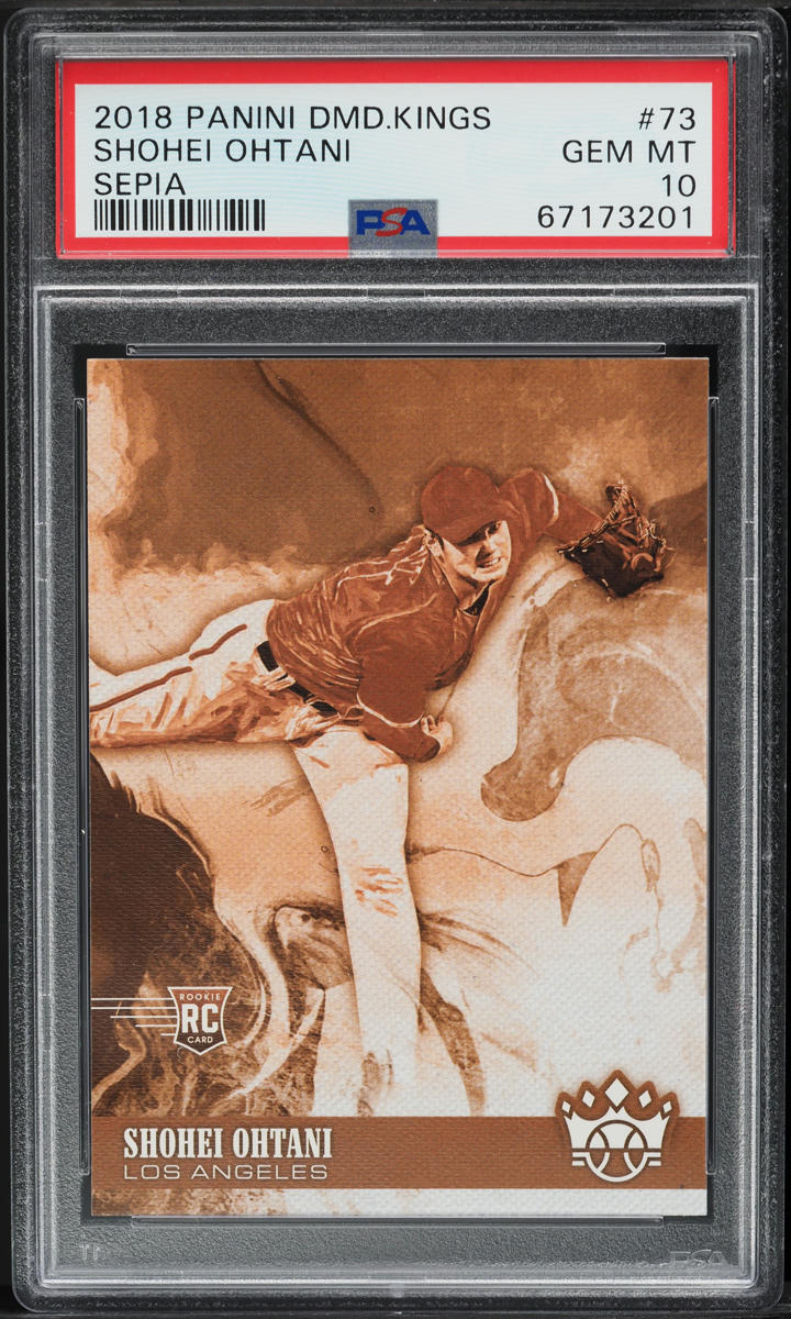 2018 Panini Diamond Kings Sepia Shohei Ohtani ROOKIE #73 PSA 10
