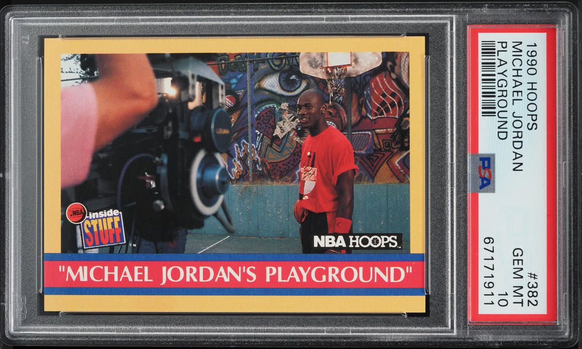 1990 Hoops Playground Michael Jordan #382 PSA 10 GEM MINT on