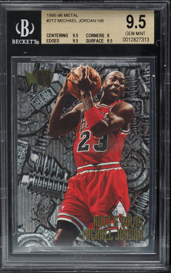 1995 Metal Nuts & Bolts Michael Jordan #212 BGS 9.5 GEM MINT on