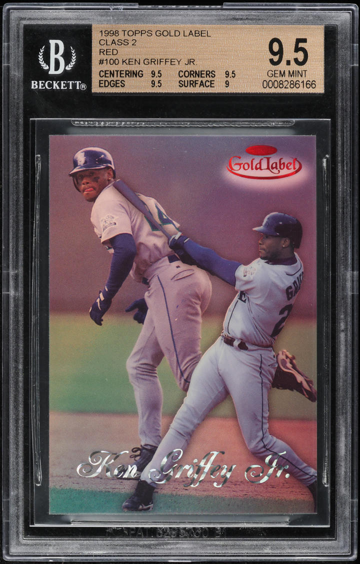 1998 Topps Gold Label Class 2 Red Ken Griffey Jr. /50 #100 BGS 9.5 GEM MINT